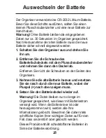 Preview for 27 page of Rolodex RF-8001 (German) Bedienungsanleitung