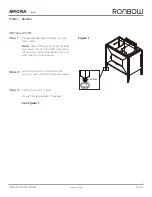 Preview for 3 page of Ronbow AMORA VANITY 054030 Installation And Care Manual