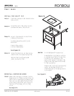 Preview for 8 page of Ronbow AMORA VANITY 054030 Installation And Care Manual