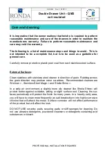 Preview for 8 page of Ronda QM2 Installation, Use And Care Manual