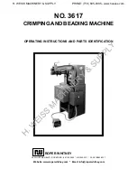 Preview for 1 page of Roper Whitney 3617 Operating Instructions And Parts Identification