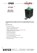 Ropex CIRUS UPT-606 Operating Instructions Manual preview