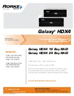 Rorke Data Galaxy HDX4 16 Bay RAID Installation And Hardware Reference Manual preview