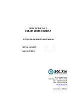 Ros SCE-X Operation And Maintenance Manual preview