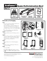 ROSE DISPLAYS ANOFRAME SQUARE WITH 4 WALL MOUNTS Manual preview