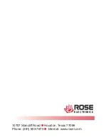 Preview for 24 page of Rose electronics Vista Mini Installation And Operation Manual