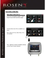 Rosen AV7550 Quick Reference Card preview