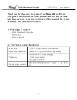 Preview for 2 page of Rosewill RNX-BT401 User Manual