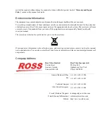 Preview for 5 page of Ross OG3-FR Series User Manual