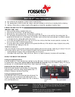 Preview for 3 page of rosseto Multi-Chef BP013 Quick Start Manual