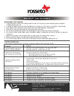 Preview for 4 page of rosseto Multi-Chef BP013 Quick Start Manual