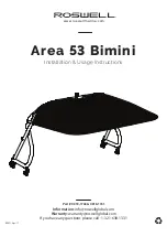 Roswell Area 53 Bimini Series Installation & Usage Instructions preview