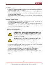 Preview for 12 page of Rotel HEATINGPAD510CH1 Instructions For Use Manual