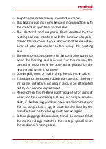 Preview for 32 page of Rotel HEATINGPAD510CH1 Instructions For Use Manual