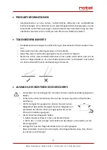 Preview for 17 page of Rotel INDUCTIONHOB1140CH Instructions For Use Manual