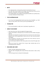 Preview for 17 page of Rotel RAPIDMIX Instructions For Use Manual