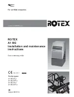 Preview for 1 page of Rotex A1 BG Inline Installation And Maintenance Instructions Manual