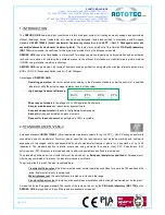 Preview for 2 page of Rototec DEPURO ONE Maintenance Manual