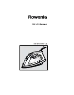 Preview for 1 page of Rowenta Ultra Professional Ultra Profe Instructions For Use Manual