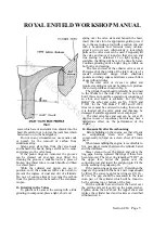 Preview for 12 page of Royal Enfield 350 BULLET 1956 Workshop Maintenance Manual