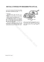 Preview for 41 page of Royal Enfield 350 BULLET 1956 Workshop Maintenance Manual