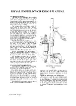 Preview for 43 page of Royal Enfield 350 BULLET 1956 Workshop Maintenance Manual