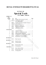 Preview for 70 page of Royal Enfield 350 BULLET 1956 Workshop Maintenance Manual