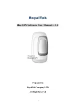 RoyalTek BlueGPS Software User Manual preview