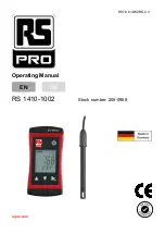 Preview for 1 page of RS PRO 1410-1002 Operating Manual