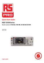 Preview for 1 page of RS PRO 2010446 Quick Start Manual