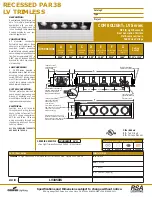 RSA Lighting Combolight LV Series LV3850IS Specifications preview