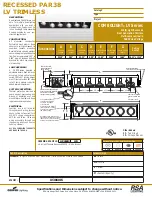 Preview for 1 page of RSA Lighting Combolight LV Series LV3860IS WH Specifications