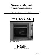 RSF Woodburning Fireplaces ONYX AP Owner'S Manual preview