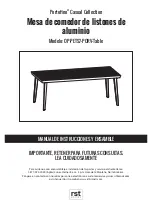 Preview for 5 page of RST Portofino OP-PETS7-PORV-Table Assembly Instructions Manual