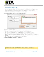 Preview for 12 page of RTA 460BMTCP-NNA1 Product User Manual