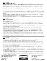 Preview for 11 page of Rubbermaid Infinity 9W34 Manual