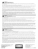 Preview for 15 page of Rubbermaid Infinity 9W34 Manual