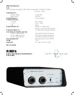 Preview for 1 page of Rupert Neve Designs RNDI User Manual