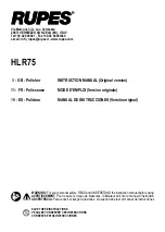 Rupes HLR75 Instruction Manual preview