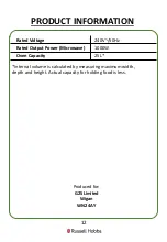 Preview for 12 page of Russell Hobbs BUYRHCM2576SS User Manual