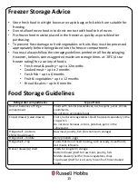 Preview for 15 page of Russell Hobbs RH47UCFF1 Instruction Manual