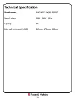 Preview for 23 page of Russell Hobbs RH47UCFF1 Instruction Manual