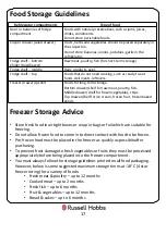 Preview for 17 page of Russell Hobbs RH54FF180 Instruction Manual