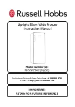 Preview for 1 page of Russell Hobbs RH55FZ142 Instruction Manual