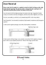 Preview for 11 page of Russell Hobbs RH55FZ142 Instruction Manual