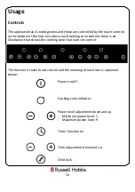 Preview for 11 page of Russell Hobbs RH60EH402B Instruction Manual