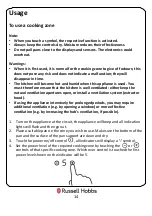 Preview for 14 page of Russell Hobbs RH60EH402B Instruction Manual