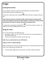 Preview for 16 page of Russell Hobbs RH60EH402B Instruction Manual