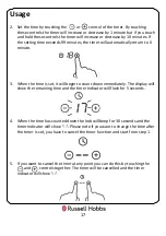 Preview for 17 page of Russell Hobbs RH60EH402B Instruction Manual