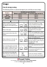 Preview for 17 page of Russell Hobbs RH60GH401 Instruction Manual